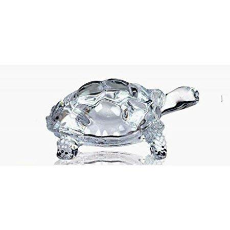 Doozie Gifts Feng Shui Crystal Turtle with Plate (White)