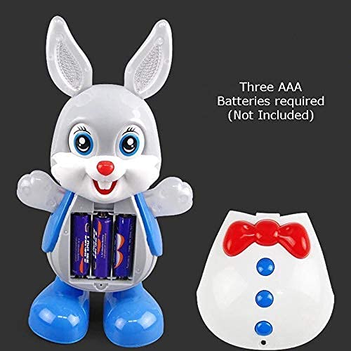 Doozie Gifts Plastic Dancing Rabbit with Music Flashing Lights and Real Dancing Action, Multicolour