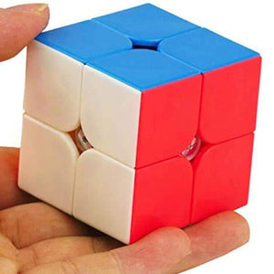 2x2 Stickerless Magic Speed Cube for Kids & Adults Speedy Brainstorming Puzzle (Multicolor)