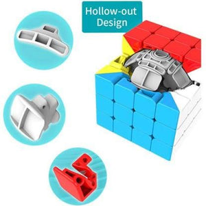 3x3 High Speed Sticker Less Magic Puzzle Cube Game Toy