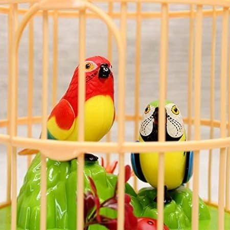 Hanging cage with Music Singing Moving Chirping