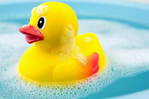 Doozie Gifts Duck Baby Bathing Rubber Squeaky , Floating Play Water Pool Tub Toys Chu Chu duck (Yellow) - 4 Pcs