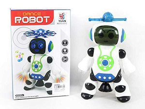 Doozie Gifts 360 Degree Rotation Dancing Robot Toy with Music, Robot for Kids with 3D Flashing Light