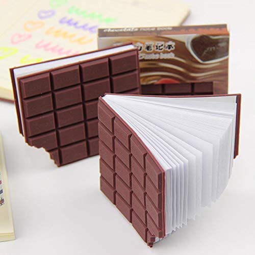 Chocolate Shaped Personal Desk Notepad Memo Book Small Diary (Brown)