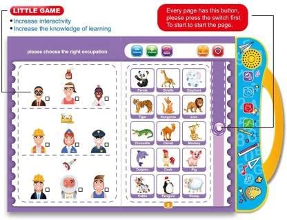 Doozie Gifts Interactive Children Book -Musical English Educational Phonetic Learning Book for 3 + Year Kids, Toddlers (Multicolour) (Intelligence Book)