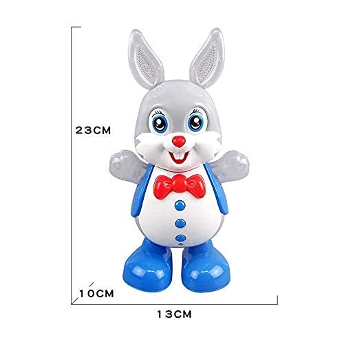 Doozie Gifts Plastic Dancing Rabbit with Music Flashing Lights and Real Dancing Action, Multicolour