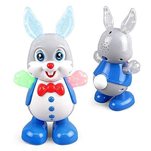 Doozie Gifts Plastic Dancing Rabbit with Music Flashing Lights and Real Dancing Action, Multicolour