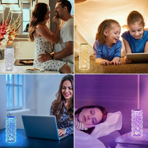 16 Colors Diamond Table Lamp Crystal Touch Control Color Changing Light Romantic