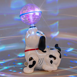 Doozie Gifts Bump and Go Dancing Dog with Music, Flashing Lights - Sound & Light Toys for kids