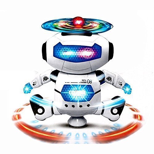 Doozie Gifts Dancing Robot Toy for Kids with Flashing Lights and Musical Sounds - Real Moving Action