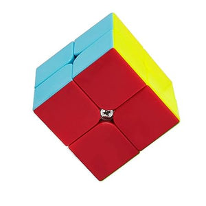 2x2 Stickerless Magic Speed Cube for Kids & Adults Speedy Brainstorming Puzzle (Multicolor)