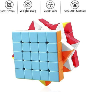 5x5 Stickerless Speed Cube Magic Puzzle for Kids & Adults Speedy Stress Buster Brainstorming Cube