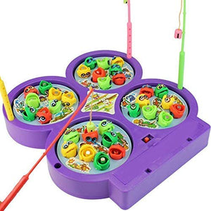 Doozie Gifts Kids Fish Catching Game with Sound, Include 32 Pieces Fishes and 4 Fishing Rod Fishing Game for Kids