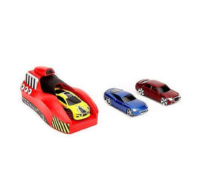 Doozie Gifts Rapid Launcher Play Set Toy with 3 Die Cast Metal Stunt Car for Kids (Multicolour)