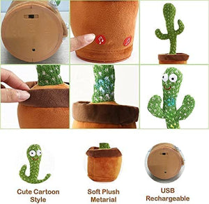 Doozie Gifts Dancing Cactus Toys Can Sing Wriggle & Singing Recording Repeat What You Say Funny Education Toys for Children Playing Home Decor Items for Kids