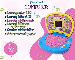 Doozie Gifts Kids Laptop Computer Toy Baby Laptops for Kids 1 2 3-6 Years Activity Electronics Number & Alphabet Charts for Kids Learning Educational Toy with Sound and Music