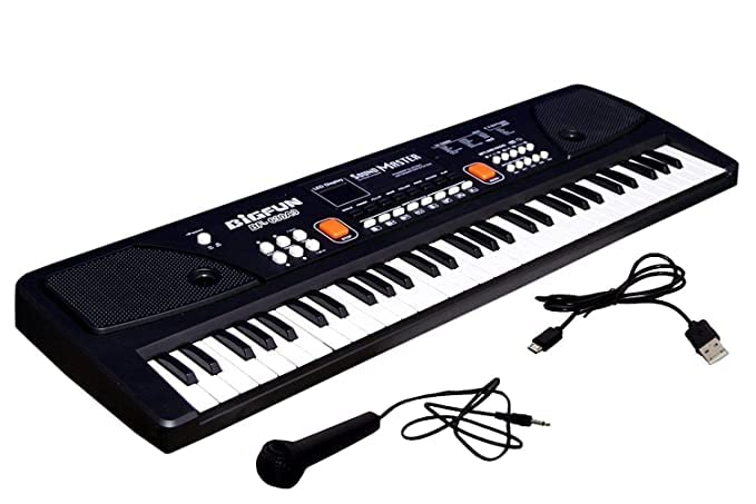 Doozie Gifts Kids Piano Keyboard With Microphone Portable Electronic Keyboards For Beginners 61 Keys Kids Musical Toys Pianos For Ages 3-10 Years