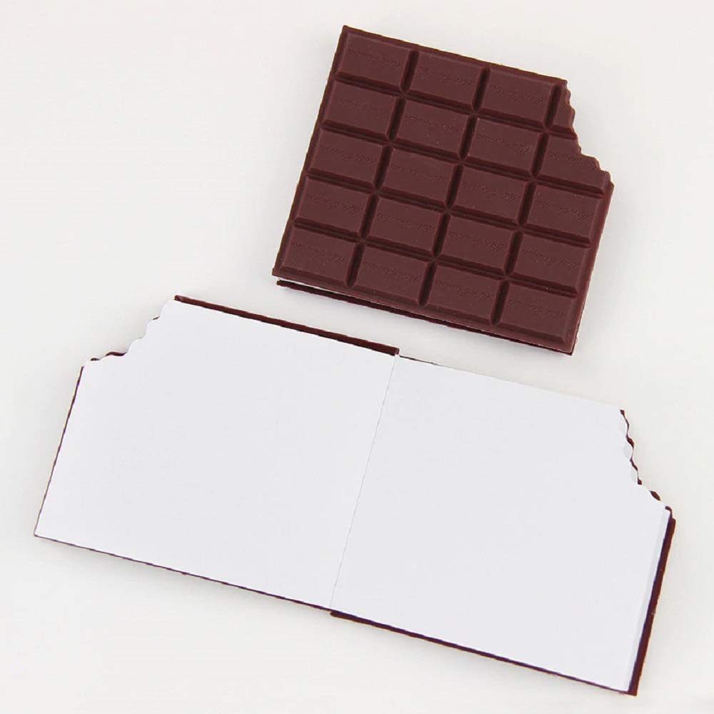 Chocolate Shaped Personal Desk Notepad Memo Book Small Diary (Brown)