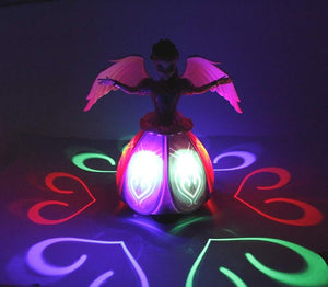 Doozie Gifts Angel Girl Dancing Doll Princess Musical 360 Degree Rotating Flashing Lights with Musical Toy for Kids