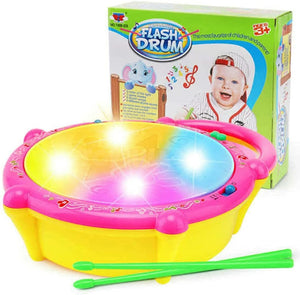 Doozie Gifts Musical Flash Drum with 3D Lights Music Baby Toy for 2 3 4 Year Kid Boy Girl