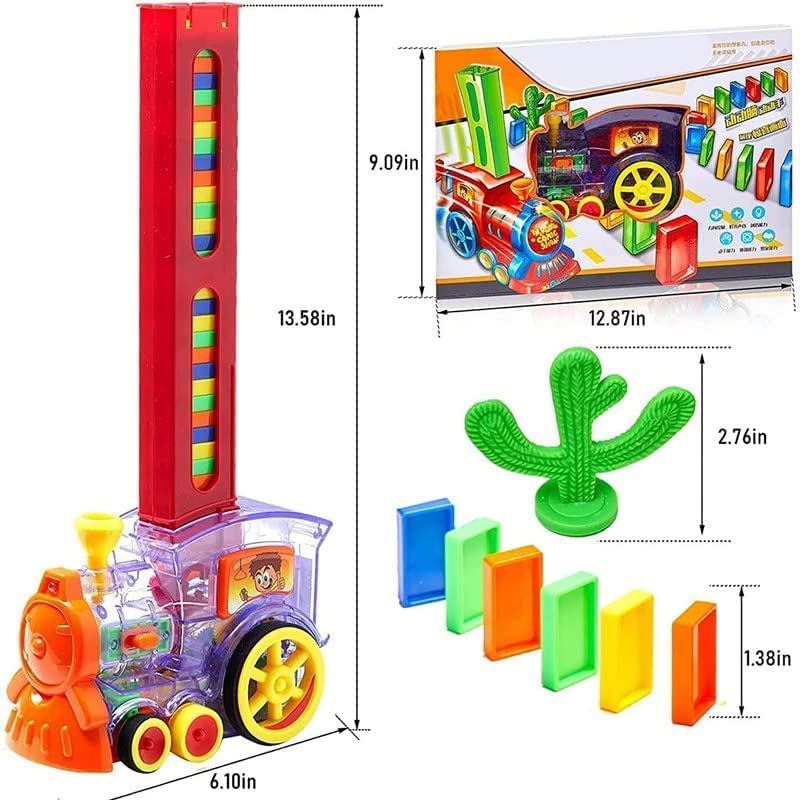 Doozie Gifts Musical Domino Train Toy for Kids with 60 Domino Tiles