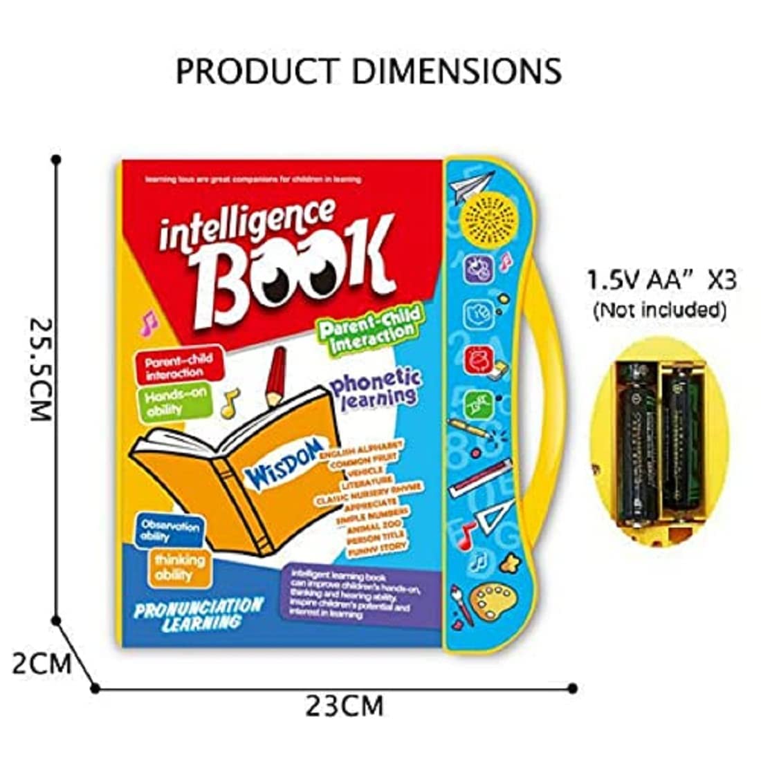 Doozie Gifts Interactive Children Book -Musical English Educational Phonetic Learning Book for 3 + Year Kids, Toddlers (Multicolour) (Intelligence Book)