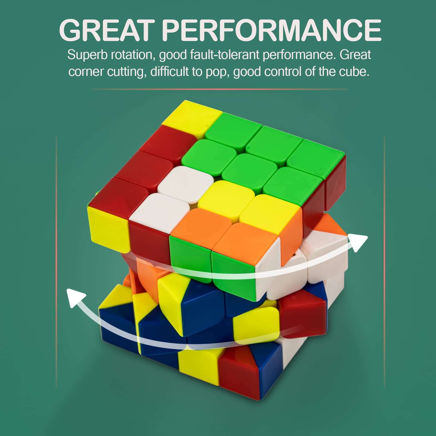 4x4 Magic Speed Cube Puzzle for Kids & Adults