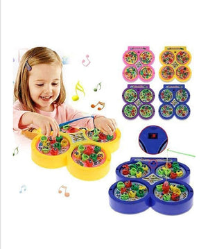 Doozie Gifts Kids Fish Catching Game with Sound, Include 32 Pieces Fishes and 4 Fishing Rod Fishing Game for Kids