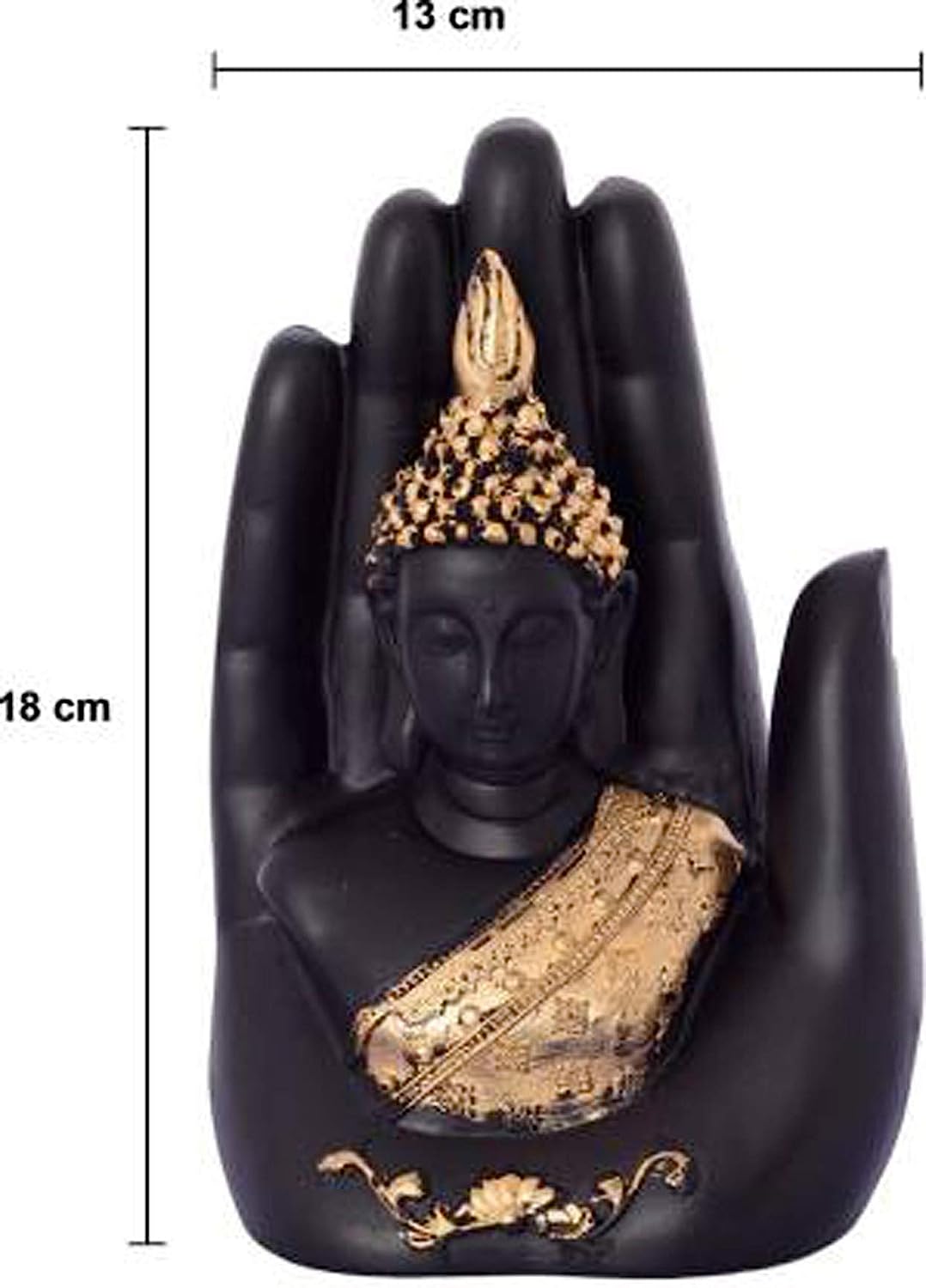 Doozie Gifts Handcrafted Hand Buddha Statue/Showpiece/Figurine/Idol for Home, Office, Table, Living Room Decor