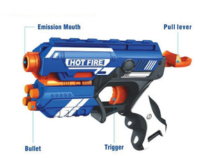 Doozie Gifts Kids Hot Fire Soft Bullet Toy Gun with 10 Foam Bullets Safe and Long Range Shooting Gun