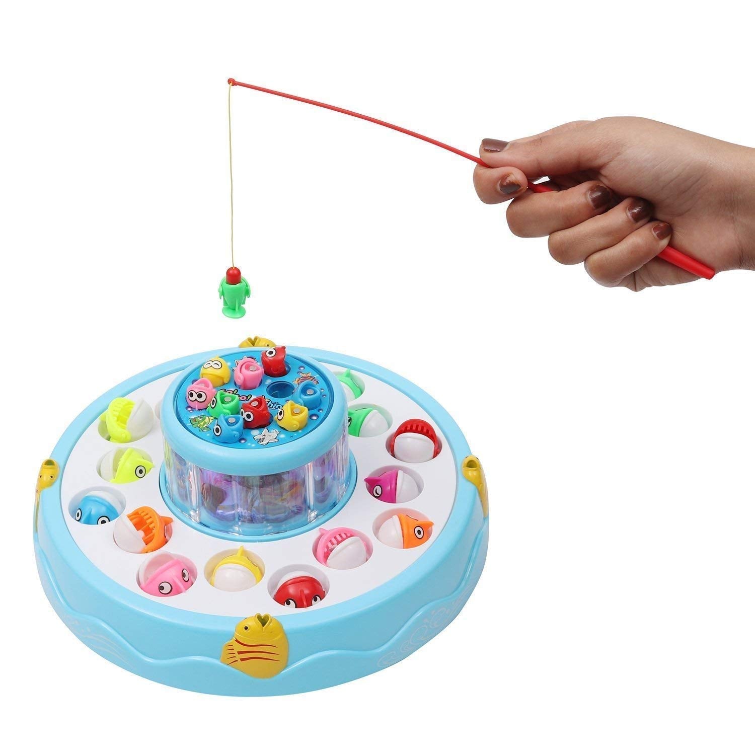 Doozie Gifts Fish Catching Game Big with 26 Fishes and 4 Pods, Includes Music and Lights (Multicolor)