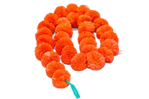 Doozie Gifts Artificial Genda Phool Mala String/Marigold Flowers Garland for Decoration for Home Decor, Diwali, Wall hangings Birthday or Occasion (4.5 ft Per String) (Yellow, Orange, Multi) Set of 15