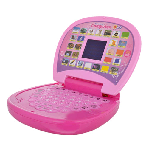 Doozie Gifts Educational Learning Laptop with LED Display- Pink Colour