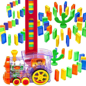 Doozie Gifts Musical Domino Train Toy for Kids with 60 Domino Tiles