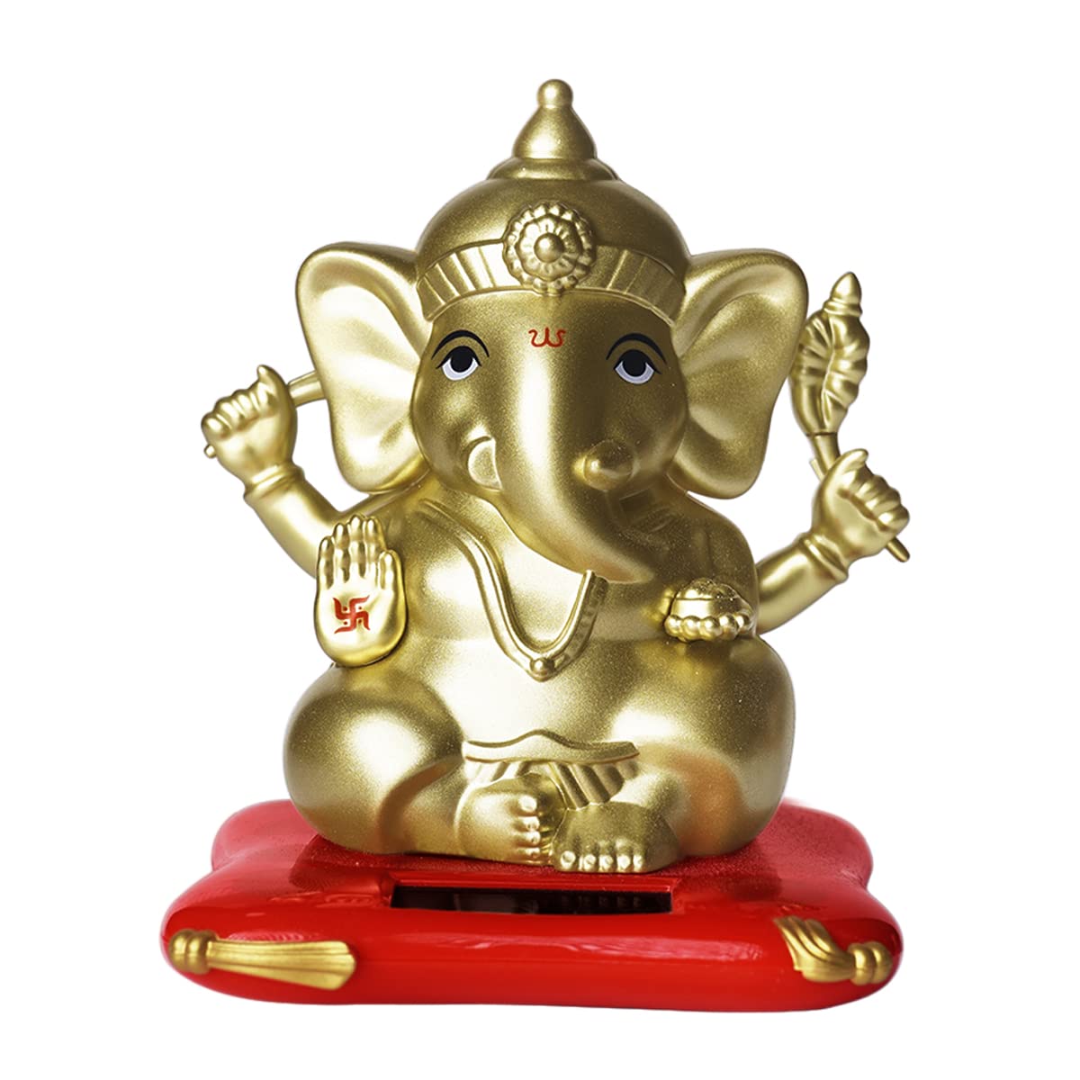 Doozie Gifts Moving Hands Solar Ganesha Statue for Car Home Decor and Office | Solar Lord Ganesh ji Moving Hands