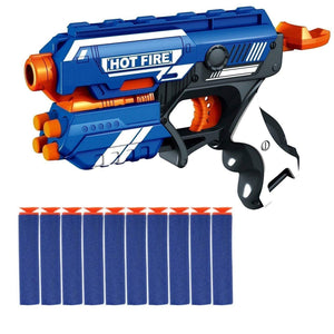 Doozie Gifts Kids Hot Fire Soft Bullet Toy Gun with 10 Foam Bullets Safe and Long Range Shooting Gun