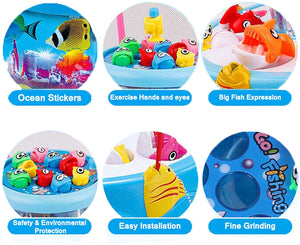 Doozie Gifts Fish Catching Game Big with 26 Fishes and 4 Pods, Includes Music and Lights (Multicolor)