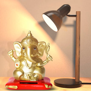 Doozie Gifts Moving Hands Solar Ganesha Statue for Car Home Decor and Office | Solar Lord Ganesh ji Moving Hands