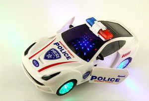 Doozie Gifts Police Car Toy for Kids - Bump and Go Cop Car with Fun Flashing Lights in The Wheels and Realistic Sounds with Sirens