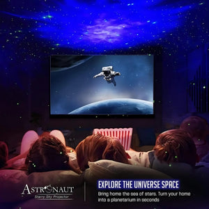 Astronaut Galaxy Projector Rechargeable Lamp with Remote Control