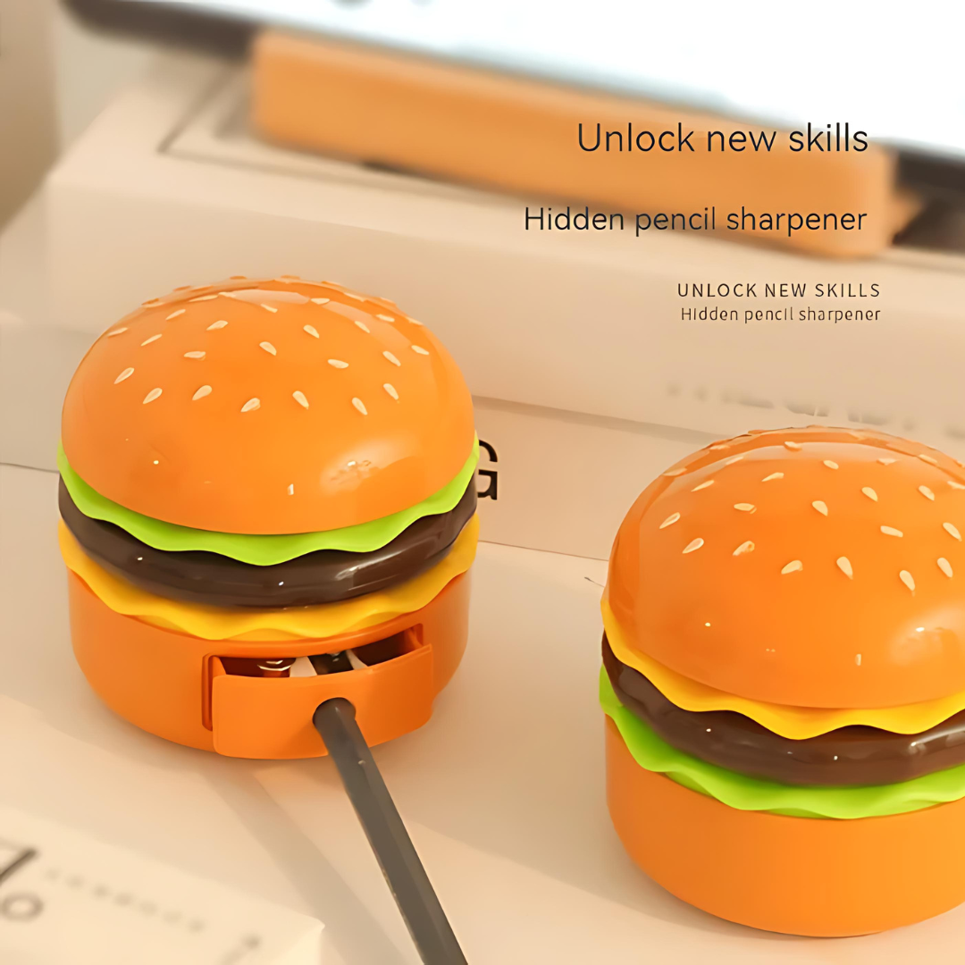 Burger Lamps - Folding Table/Night Lamps With Pen Holder & Sharpener for Kids