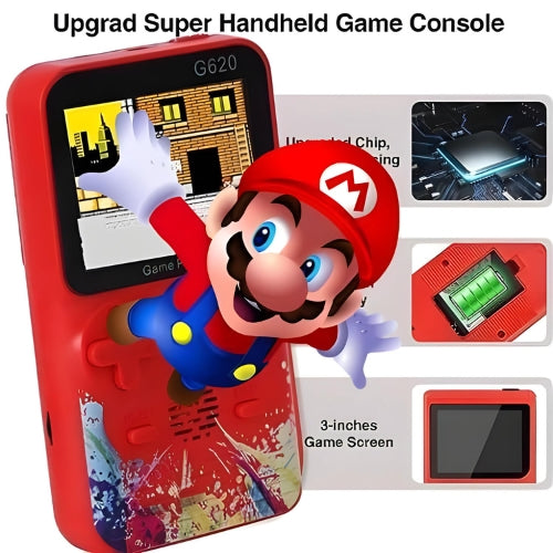 G620 Handheld,Retro Video Game Console,SUP+ Game Box 500 in 1: Trendy Console,Super Wide LCD,6 hrs Continuous Gameplay -USB Rechargeble(Multicolor)