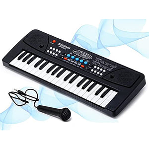 Doozie Gifts 37 Key Piano Keyboard Toy for Kids with Mic Dc Power Option Birthday Gift Microphone Keys Electric Musical 2 Supply Methods, Recording