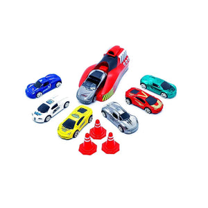 Doozie Gifts Toy Rapid Launcher Play Set with 7 Die-Cast Metal Racing Cars for Kids