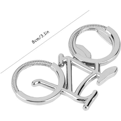 Bottle Opener Stainless Steel Bicycle Keychain Gift Choice Silver