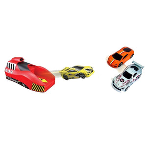 Doozie Gifts Rapid Launcher Play Set Toy with 3 Die Cast Metal Stunt Car for Kids (Multicolour)