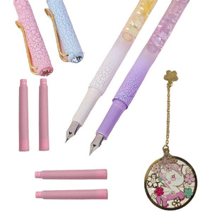 Doozie Gifts Fountain Pen set for Students,Stationary Gift for Kids,Birthday Gift,Stationery Items for Kids,(2 Fountains Pen with 2 refills & 1 cap chain)(Multi Colour)