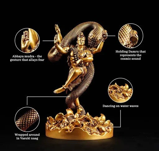 Car Dashboard Resin Mystical Shiva Idol Home Decor Item Mystical Shiva Murti Statue for Gift