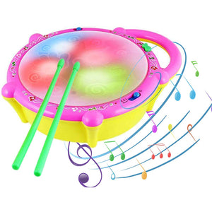 Doozie Gifts Musical Flash Drum with 3D Lights Music Baby Toy for 2 3 4 Year Kid Boy Girl