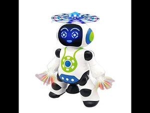 360 Degree Rotation Dancing Robot Toy with Music, Robot for Kids with 3D Flashing Light